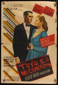 1h094 NOTORIOUS Argentinean R50s different image of Cary Grant & Ingrid Bergman, Alfred Hitchcock