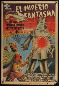 1h097 PHANTOM EMPIRE Argentinean '35 really cool different artwork of funky robot attacked!