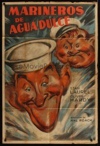 1h109 SAPS AT SEA Argentinean R40s incredible different Venturi artwork of Laurel & Hardy!
