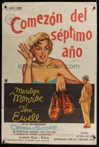 1h111 SEVEN YEAR ITCH Argentinean '55 Billy Wilder, great sexy art of Marilyn Monroe!