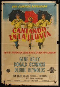 1h112 SINGIN' IN THE RAIN Argentinean '52 Gene Kelly, Donald O'Connor, Debbie Reynolds, classic!