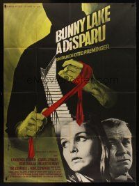 1h181 BUNNY LAKE IS MISSING French 1p '66 Otto Preminger, great artwork by Georges Kerfyser!