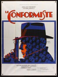 1h184 CONFORMIST French 1p '71 Bernardo Bertolucci's Il Conformista, cool art by Ermanno Iaia!