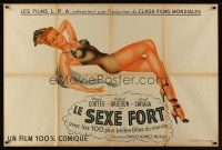 1h173 EL SEXO FUERTE French 31x47 '46 full-length art of sexy barely-dressed woman in lingerie!