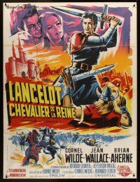 1h202 LANCELOT & GUINEVERE French 1p '63 Cornel Wilde, different art by Ghirardi!