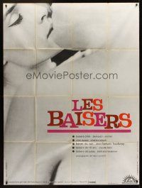 1h203 LES BAISERS French 1p '64 super close up of naked lovers kissing by Raoul Coutard!