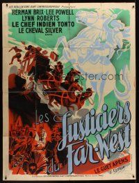 1h204 LONE RANGER French 1p '38 first serial version, really cool art of ghostly hero!