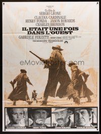 1h212 ONCE UPON A TIME IN THE WEST French 1p R70s Leone, art of Cardinale, Fonda, Bronson & Robards!
