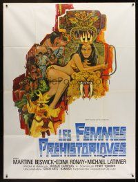 1h214 PREHISTORIC WOMEN French 1p '66 Slave Girls, art of sexiest cave babe with whip!