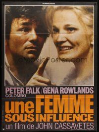 1h223 WOMAN UNDER THE INFLUENCE French 1p '76 John Cassavetes, c/u of Peter Falk & Gena Rowlands!