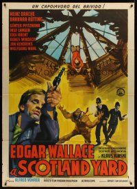 1h147 SQUEAKER Italian 1p '63 from Edgar Wallace novel, cool art of Klaus Kinski with gun!