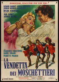 1h150 VENGEANCE OF THE THREE MUSKETEERS Italian 1p '62 art of Demongeot & swashbucklers by Rene!