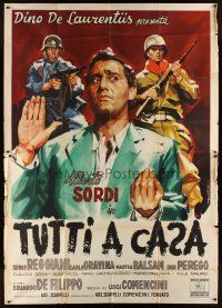 1h158 EVERYBODY GO HOME Italian 2p '60 Luigi Comencini's Tutti a Casa, art of Sordi by De Seta!