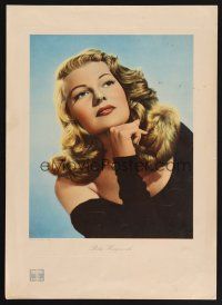 1h162 RITA HAYWORTH Italian 13x19 '40s great head & shoulders portrait of the beautiful actress!