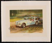 1h056 SEBRING M.G.A. linen 9x11 art print '59 cool classic car racing artwork by Wootton!