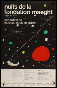 1j084 NUITS DE LA FONDATION MAEGHT French '67 Joan Miro art from music exhibition!