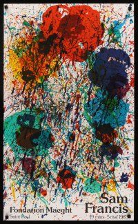 1j093 SAM FRANCIS FONDATION MAEGHT French art exhibition lithograph '83 colorful Pollock-like art!