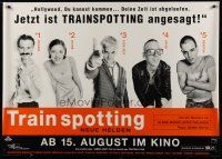 1j024 TRAINSPOTTING advance German 33x47 '96 heroin drug addict Ewan McGregor, Danny Boyle