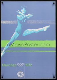 1j100 OLYMPIC GAMES MUNICH 1972 German sports poster '72 female gymnast photo by Max Muhlberger!