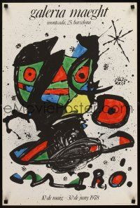 1j081 MIRO GALERIA MAEGHT Spanish 19x29 art exhibition lithograph '78 Joan Miro abstract art!