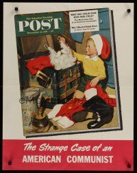 1j064 SATURDAY EVENING POST DECEMBER 15, 1951 special 22x28 '51 Sargent art of boy at Christmas!