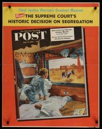 1j069 SATURDAY EVENING POST JULY 24, 1954 special 22x28 '54 Hughes art of boy on train in West!