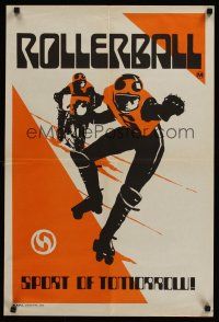 1k017 ROLLERBALL teaser Aust special poster '75 wonderful completely different skating art!