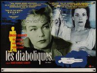 1k176 DIABOLIQUE British quad R95 Simone Signoret & Vera Clouzot in Les Diaboliques!