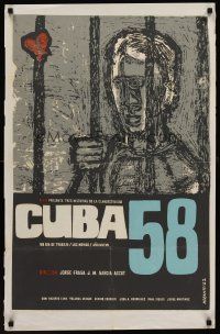 1k075 CUBA '58 Cuban '62 Fraga & Ascot directed, cool Morante art from revolution documentary!