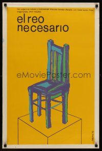 1k079 INDISPENSABLE SINNER Cuban '73 Borislav Sharaliev, Munoz Bachs silkscreen art of chair!
