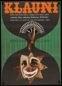 1k328 CLOWNS Czech 23x33 '73 Federico Fellini directs & stars, art of circus clown by Nemecek!