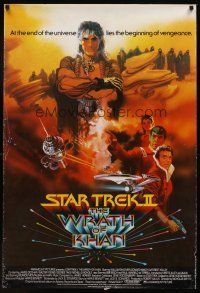 1k210 STAR TREK II English 1sh '82 The Wrath of Khan, Ricardo Montalban, Shatner, Bob Peak art!