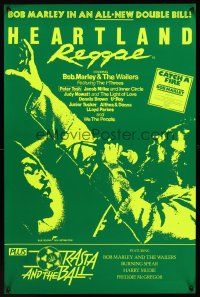 1k213 HEARTLAND REGGAE/RASTA & THE BALL English double crown '80 artwork of Bob Marley!