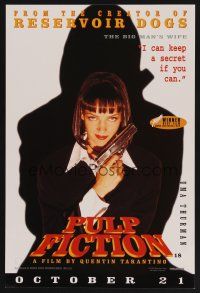 1k219 PULP FICTION 4 teaser English 13x20s '94 Uma Thurman, Harvey Keitel, Travolta & Bruce Willis!