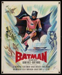 1k488 BATMAN French 15x21 '66 DC Comics, great art of Adam West & Burt Ward w/villains!
