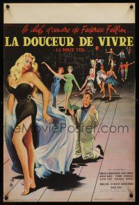 1k500 LA DOLCE VITA French 15x21 '60 Federico Fellini, Mastroianni, sexy Ekberg by Yves Thos!