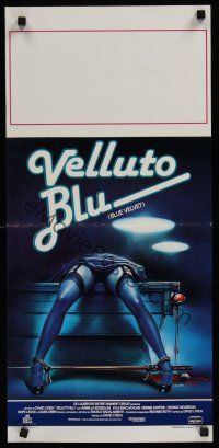 1k299 BLUE VELVET Italian locandina '86 directed by David Lynch, best gruesome art by Sciotti!