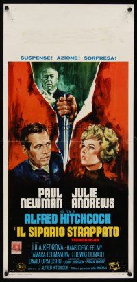 1k313 TORN CURTAIN Italian locandina '66 Paul Newman, Julie Andrews, Alfred Hitchcock suspense!