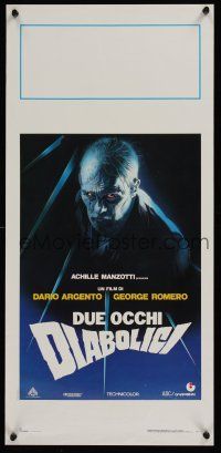 1k314 TWO EVIL EYES Italian locandina '90 Argento & Romero's Due occhi diabolici, Sciotti art!