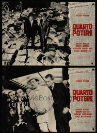 1k242 CITIZEN KANE 2 Italian photobustas R66 director and star Orson Welles w/Joseph Cotten!
