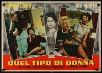 1k260 THAT KIND OF WOMAN Italian photobusta '59 sexy Sophia Loren, Barbara Nichols & Keenan Wynn!