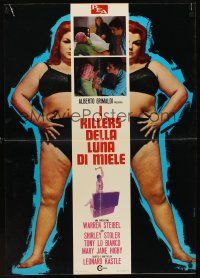 1k226 HONEYMOON KILLERS Italian lrg pbusta '69 different anti-romantic image of Shirley Stoler!