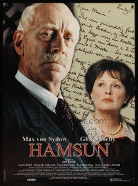 1k062 HAMSUN Swedish 24x33 '96 Jan Troell directed, cool portrait of Max von Sydow & Ghita Norby!