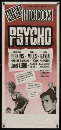 1k070 PSYCHO Swedish stolpe '60 Alfred Hitchcock, sexy half-dressed Janet Leigh & Anthony Perkins!