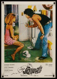 1k136 SHAMPOO Yugoslavian '76 great different image of Warren Beatty & Goldie Hawn!
