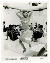 1m135 10th VICTIM 8x10 still '65 great image of sexy Ursula Andress dancing in bikini!