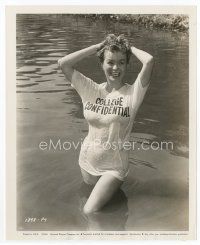 1m190 ARLINE HUNTER 8x10 still '60 cheesecake pose wearing only a wet College Confidential shirt!