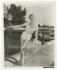 1m204 BARBARA NICHOLS 8.25x10 still '60 standing full-length in sexy outfit by river!