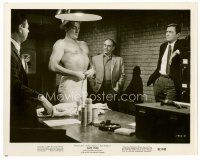 1m264 CAPE FEAR 8x10 still '62 Gregory Peck & men watch Robert Mitchum strip down!
