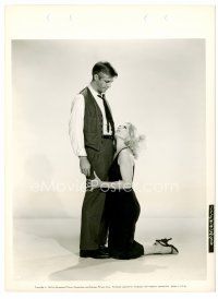 1m267 CARPETBAGGERS 8x11 key book still '64 George Peppard looks at sexy Martha Hyer on her knees!